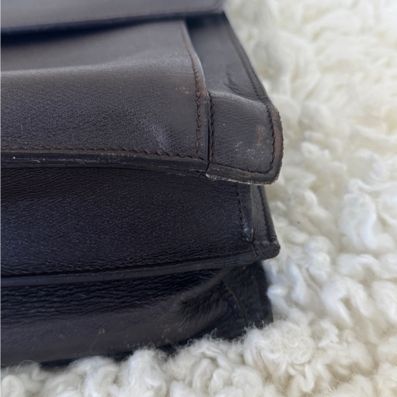 Smythson of Bond St Grosvenor Full Grain Briefcase Brown FREE SHIPPING! - Picture 9 of 13